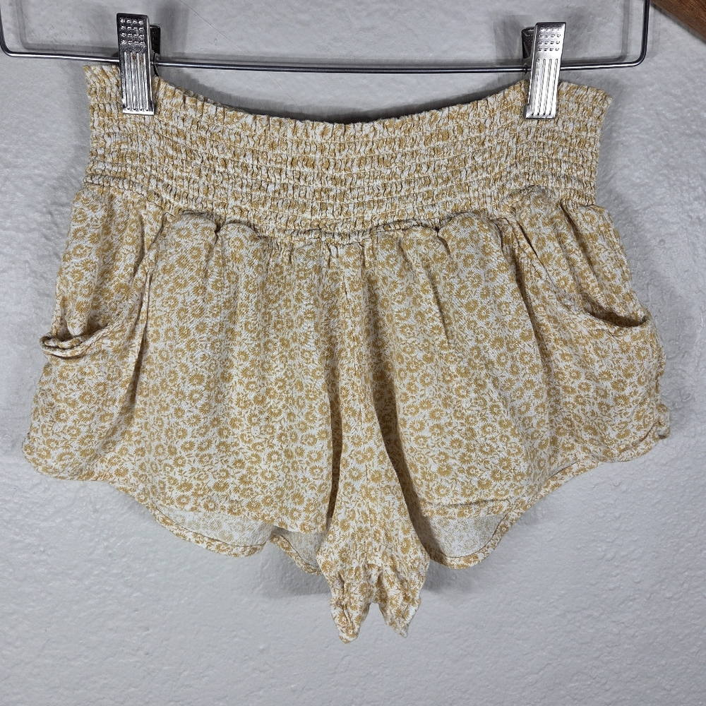 Billabong Waves All Day Mini Shorts Size S Check Stretch Elastic Waist Pockets - Picture 2 of 16
